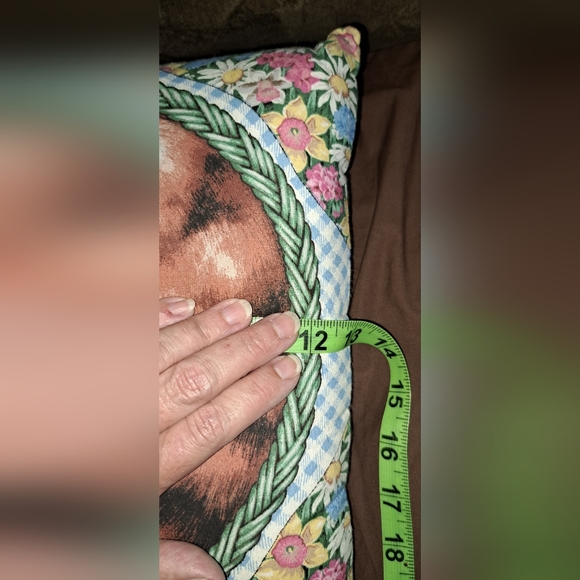 Vintage Daisy Kingdom Cat Pillow Cottage Core Calico Cat Floral Daisy's - Picture 6 of 7